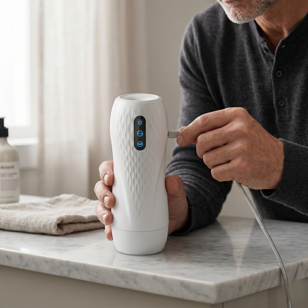 Charge and clean the device